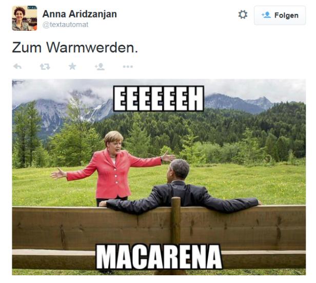 Wenn Merkel vor Obama Macarena tanzt