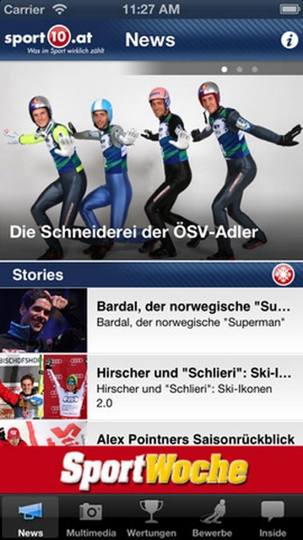 Sport10.at präpariert Skisprung-App neu