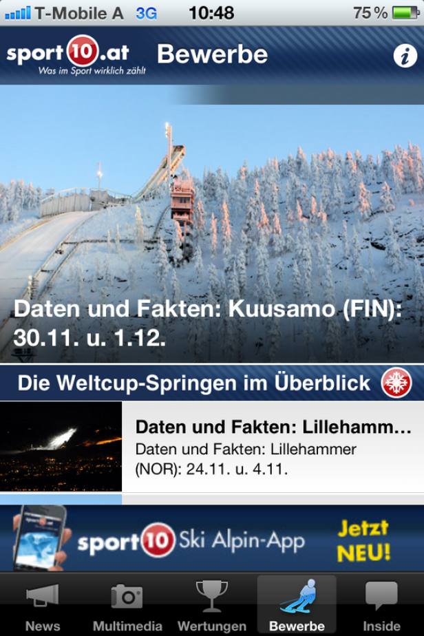 Sport10.at präpariert Skisprung-App neu