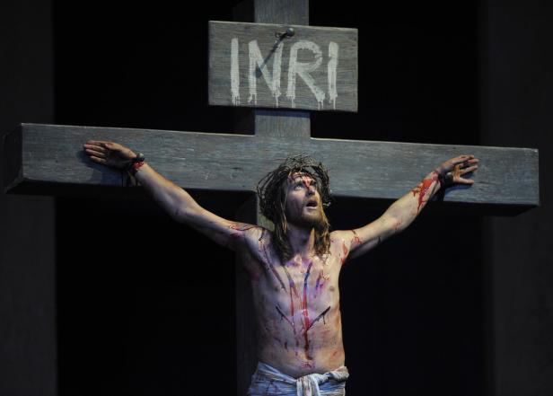 Kreuzigungsszene in Oberammergau