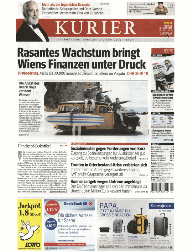 Titelseiten vom 12.06.2015