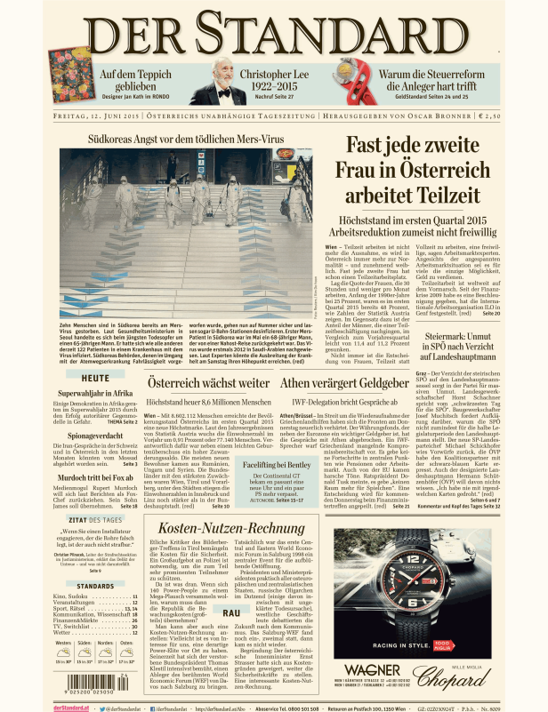 Titelseiten vom 12.06.2015