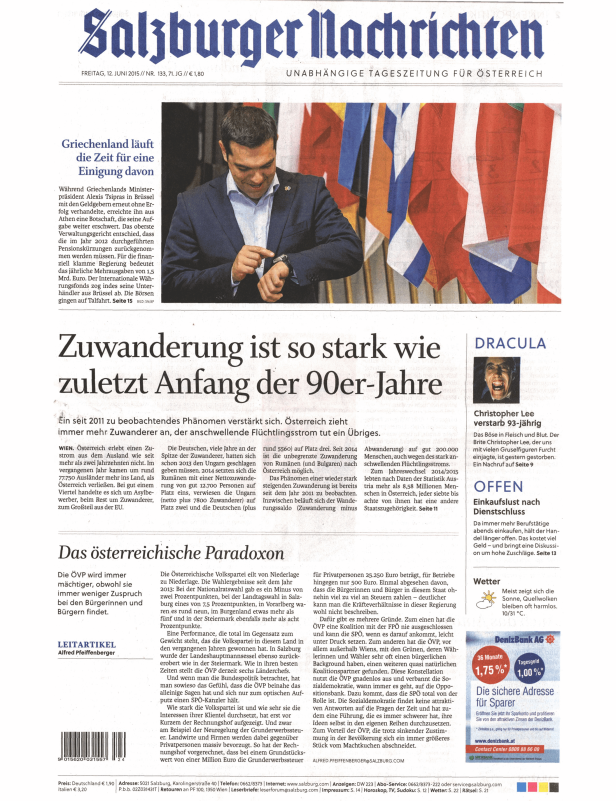 Titelseiten vom 12.06.2015