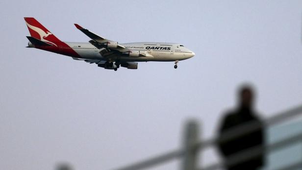 File photo of a Qantas Boeing 747 preparing to lan