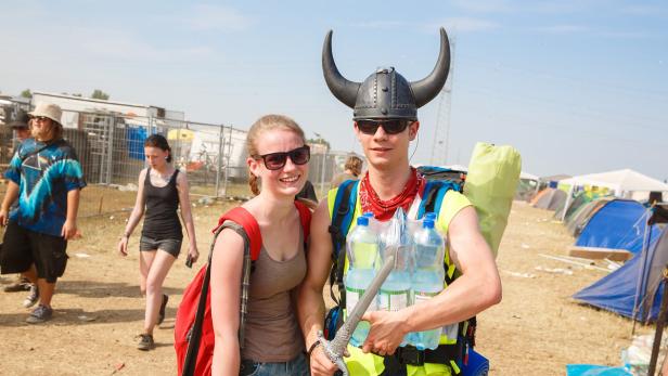 Camping an Tag zwei: Kein Schatten in Sicht