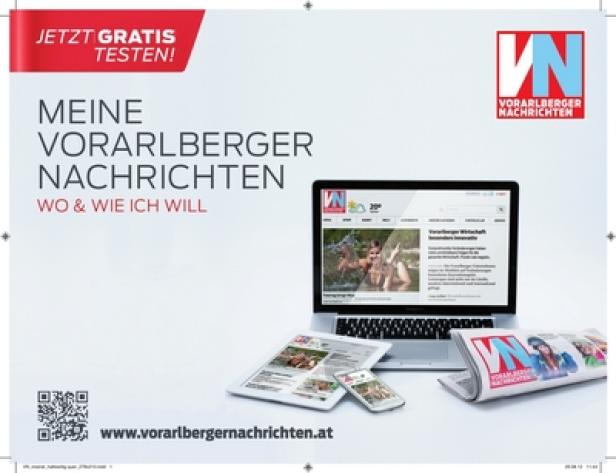 Verschiedene Geräte zeigen die „Vorarlberger Nachrichten“ an.