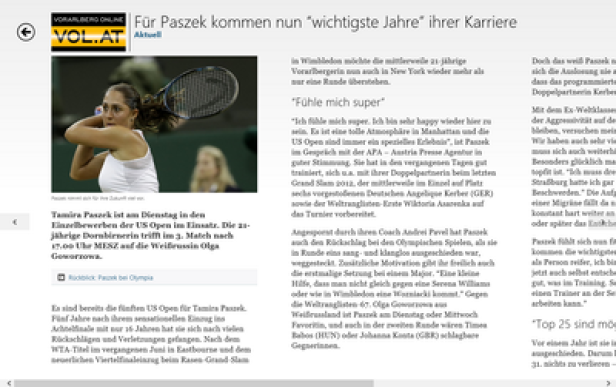 Tamira Paszek bei einem Tennismatch während der US Open.