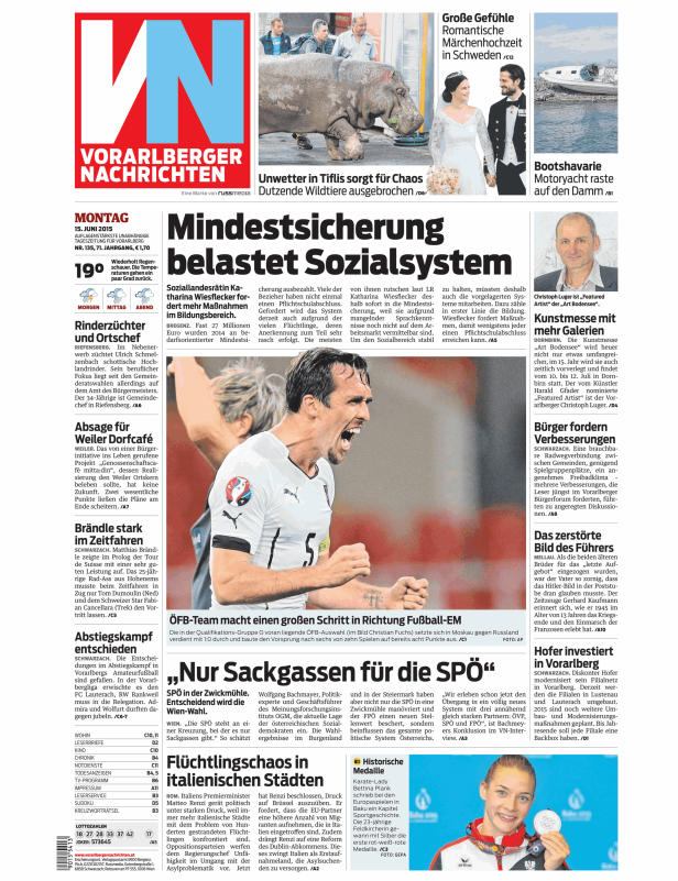 Titelseiten vom 15.06.2015
