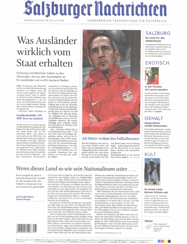 Titelseiten vom 16.06.2015