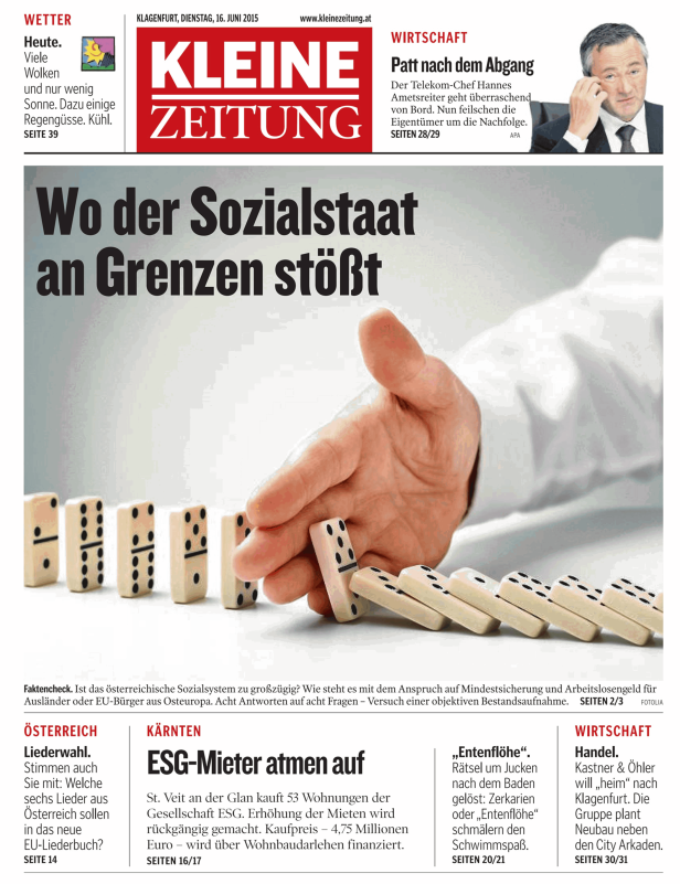 Titelseiten vom 16.06.2015