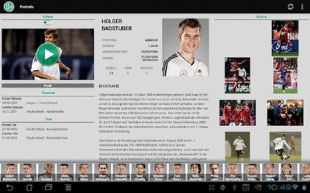 Ein Screenshot der Profilseite von Holger Badstuber, einem deutschen Fußballspieler.