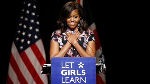 Michelle Obama spricht bei einer Veranstaltung der „Let Girls Learn“-Initiative.