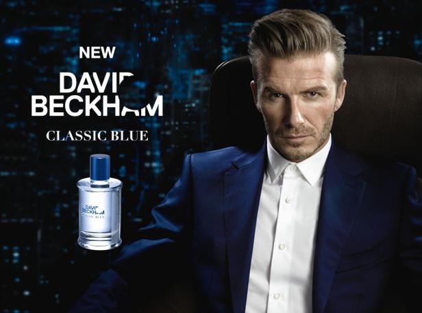 David Beckham wirbt für seinen Duft „Classic Blue“.