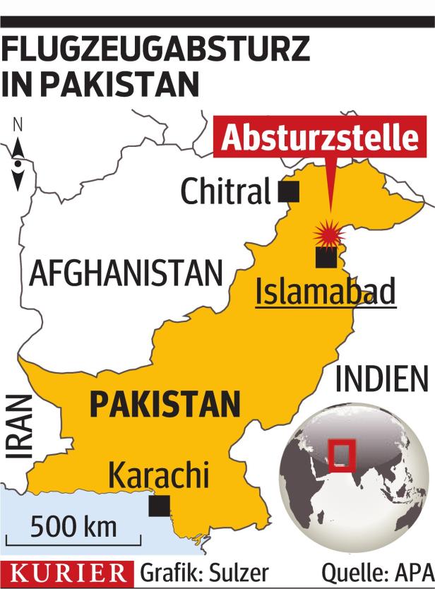Zwei Österreicher bei Flugzeugabsturz in Pakistan gestorben