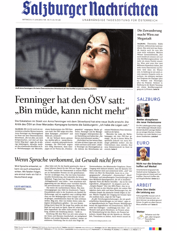 Titelseiten vom 17.06.2015