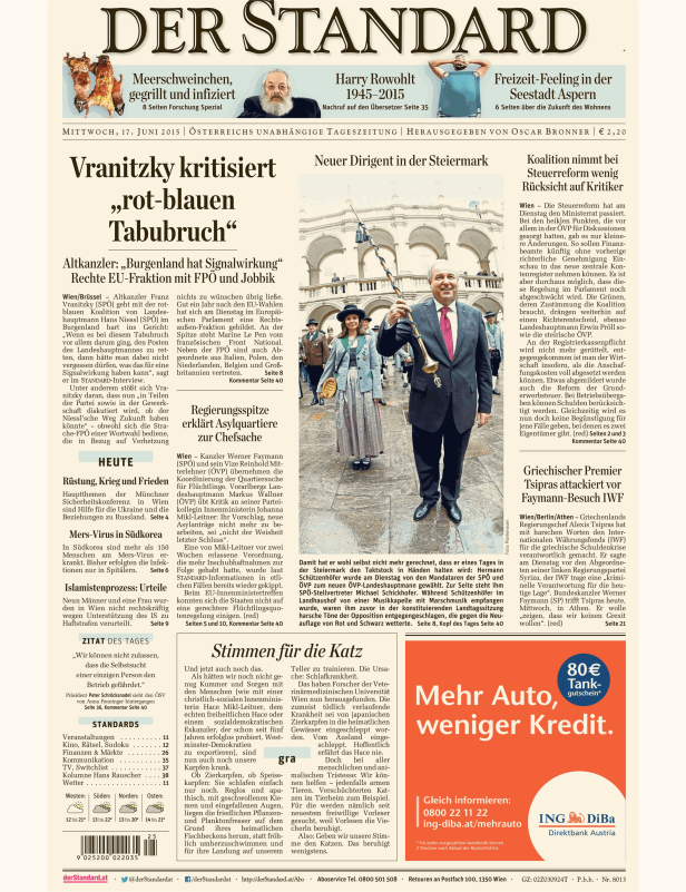 Titelseiten vom 17.06.2015
