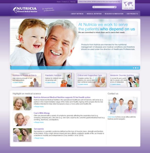 Nutricia.com - Nutricia Advanced Medical Nutrition - diamond:dogs group