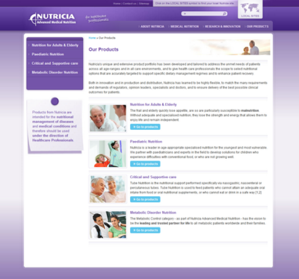 Nutricia.com - Nutricia Advanced Medical Nutrition - diamond:dogs group