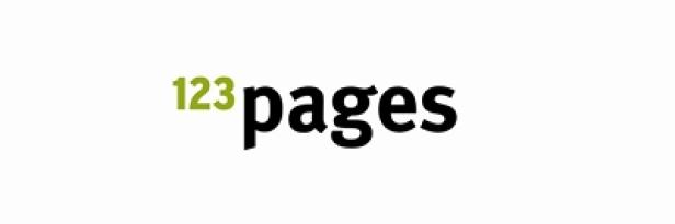 123pages - Logo Das Logo von 123pages mit grüner Zahl und schwarzem Text.