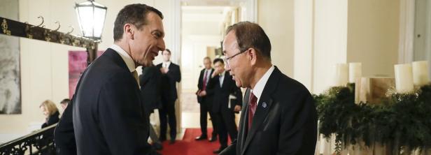 Ban ki-moon auf Abschiedstour in Wien