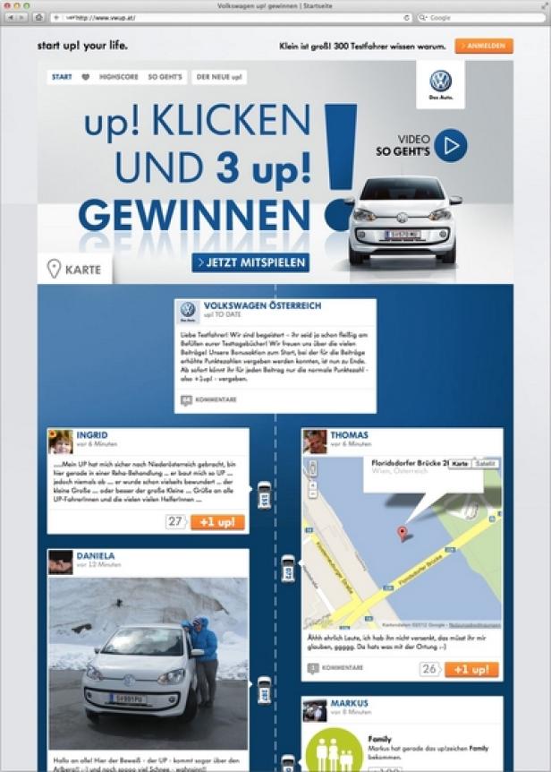 VWup.at - holzhuber impaction (c: holzhuber) Die Webseite von Volkswagen Österreich wirbt für den VW up!.
