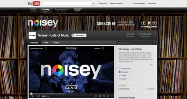 YouTube.com - Noisey-Channel (c: vice) Vice und YouTube vertiefen Content-Koop