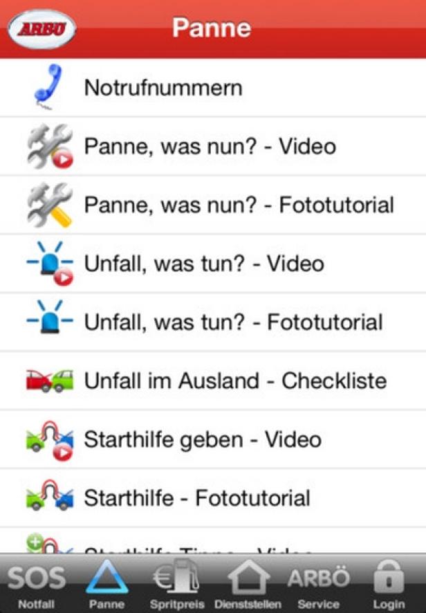 ARBÖ Pannen-App - iPhone-Edition - The Lounge/Lucy Marx