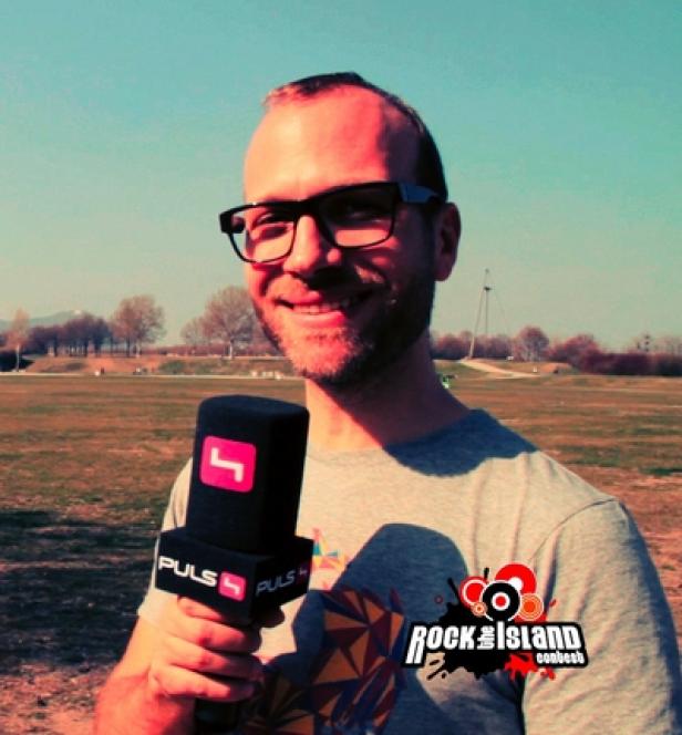 Armin Doppelbauer, Moderator Rock The Island-Contest Puls 4 (c: puls 4)