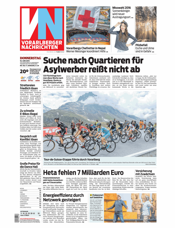 Titelseiten vom 18.06.2015