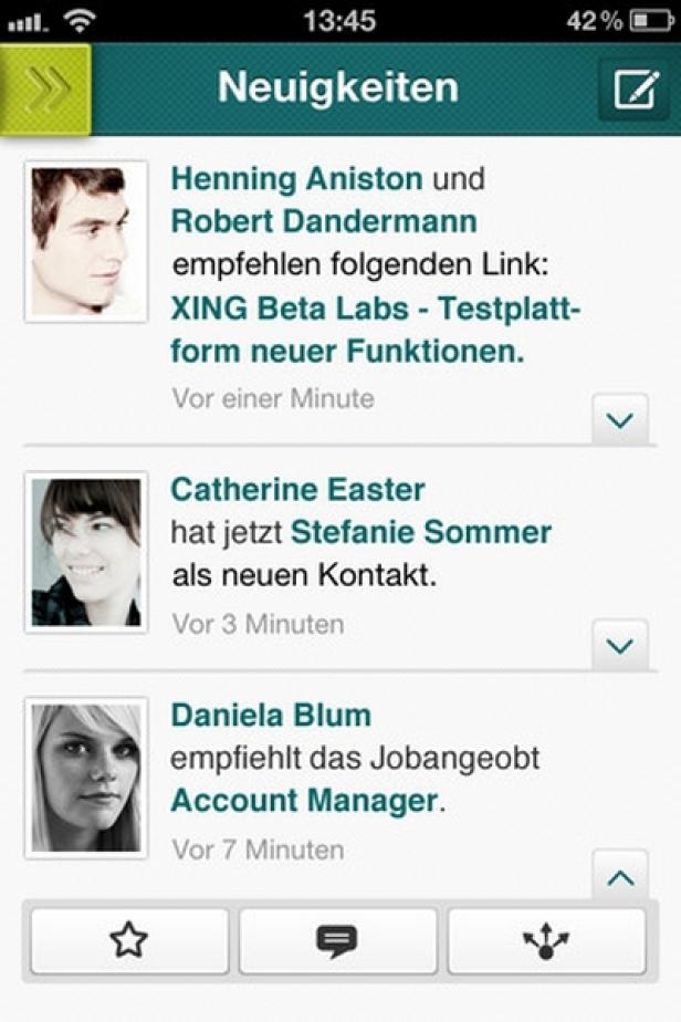 Xing - iPhone-App - März 2012 Release