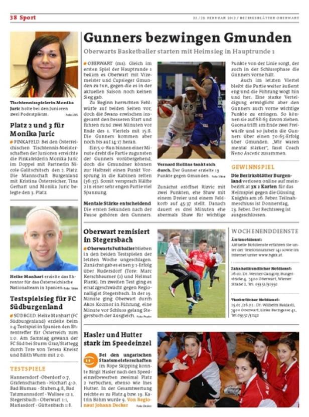 Basketballspieler Vernard Hollins im Spiel für die Gunners gegen Gmunden.