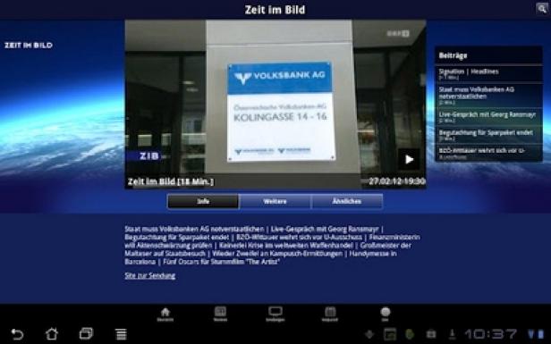 ORF TVthek - Android-App - Nous