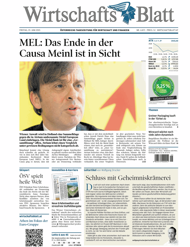 Titelseiten vom 19.06.2015