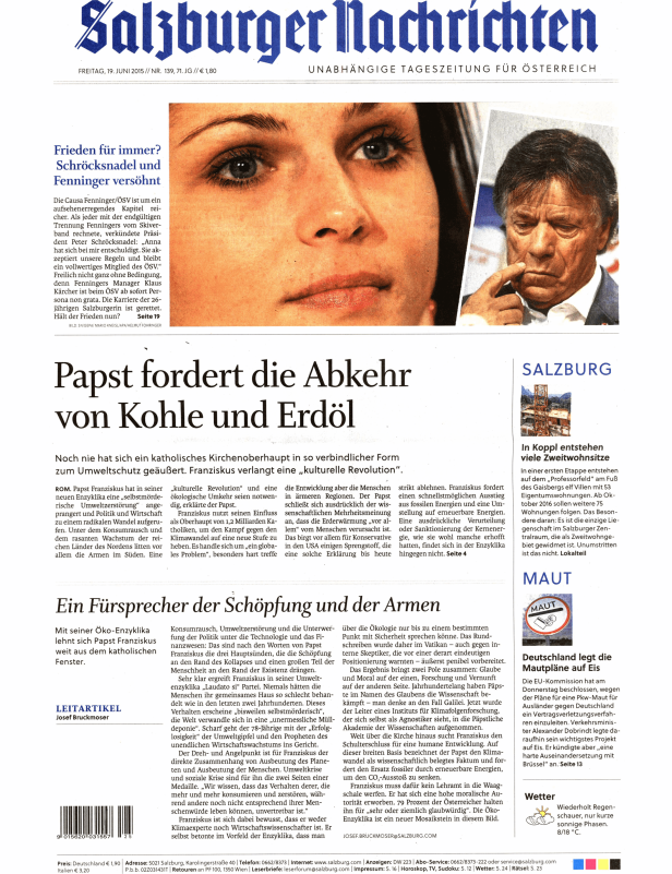 Titelseiten vom 19.06.2015