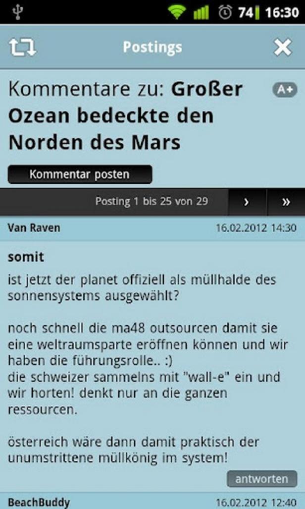 derStandard.at - Android-App - CSSMobile