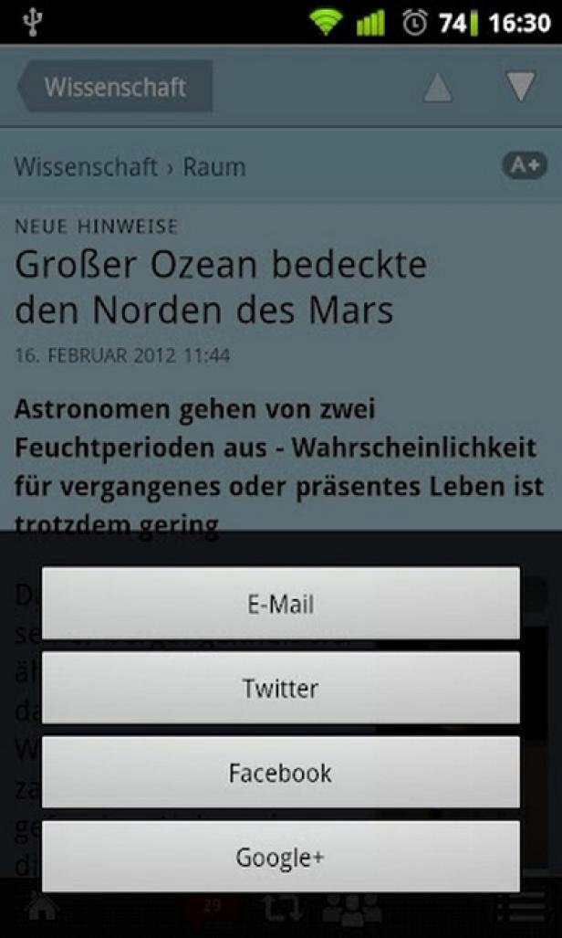 derStandard.at - Android-App - CSSMobile