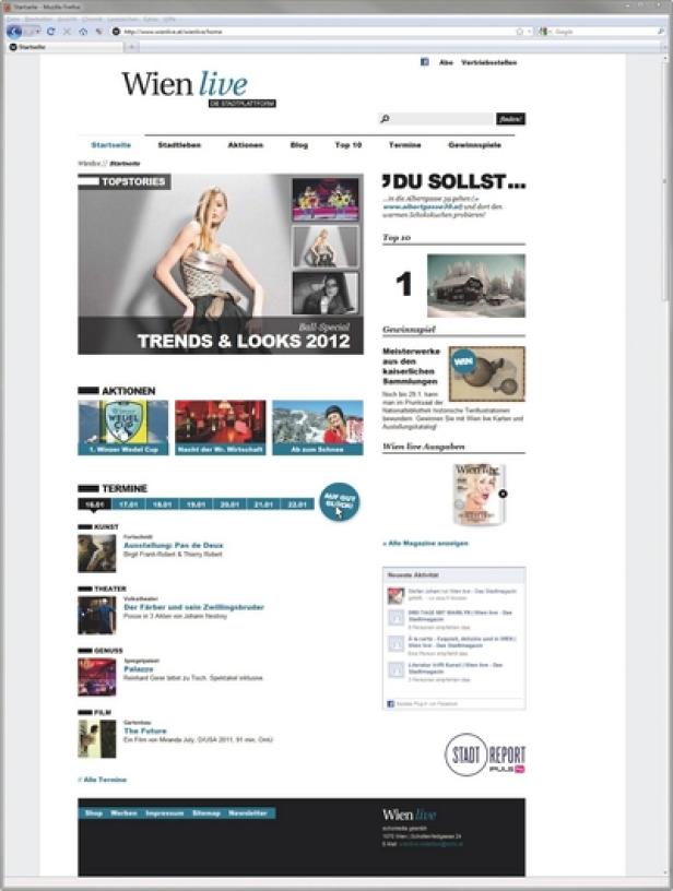 Wienlive.at - Echo Medienhaus Die Startseite von „Wien live“ mit Topstories, Aktionen und Terminen.