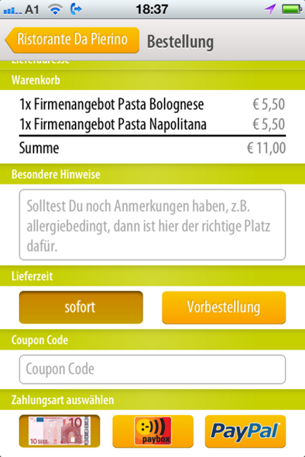mjam.at - iPhone-App - Lucy Marx Mjam.at liefert Essen, Lucy Marx die App