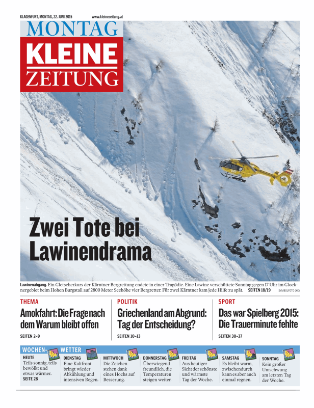 Titelseiten vom 22.06.2015