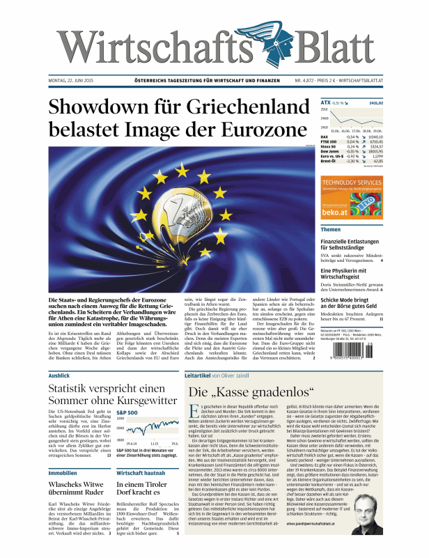 Titelseiten vom 22.06.2015