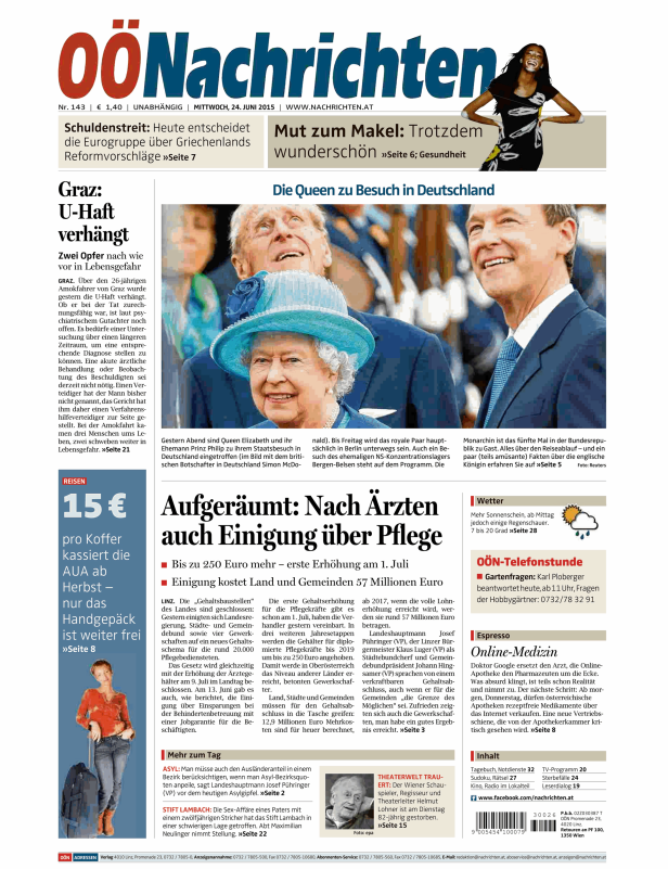 Queen Elizabeth und Prinz Philip bei ihrem Staatsbesuch in Deutschland.