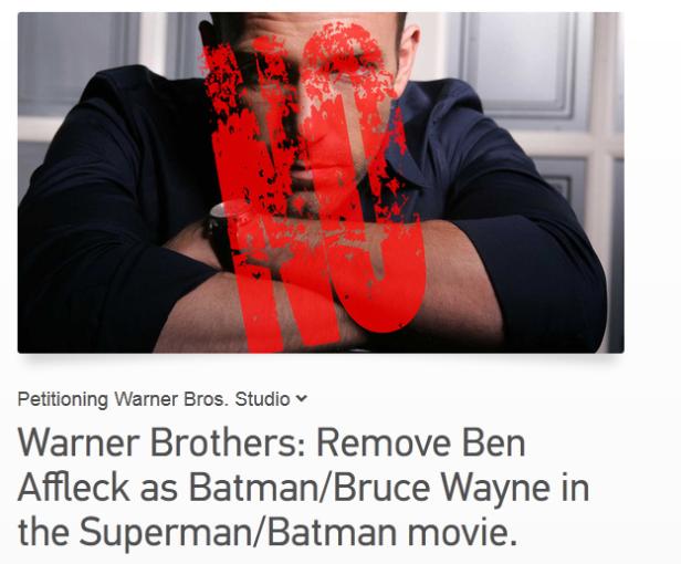 Internet-Petition gegen Ben Affleck als Batman