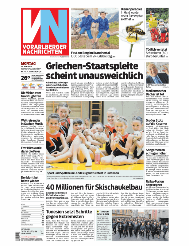 Mädchen und Burschen beim Landesjugendturnfest in Lustenau.