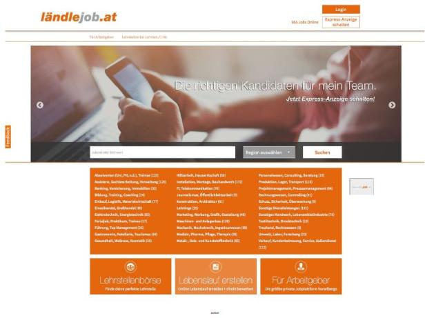 Die Webseite ländlejob.at wird auf einem Laptop und einem Smartphone dargestellt.