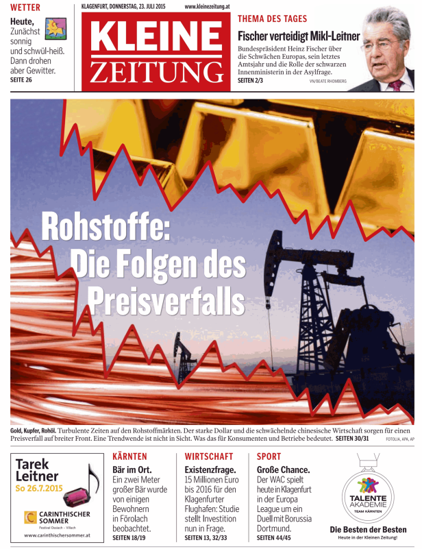 Titelseiten vom 23.07.2015