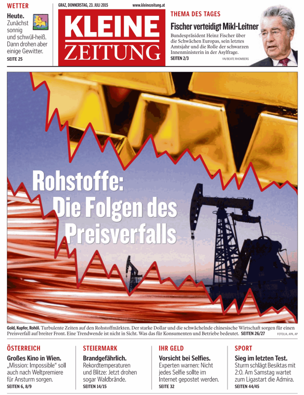 Titelseiten vom 23.07.2015