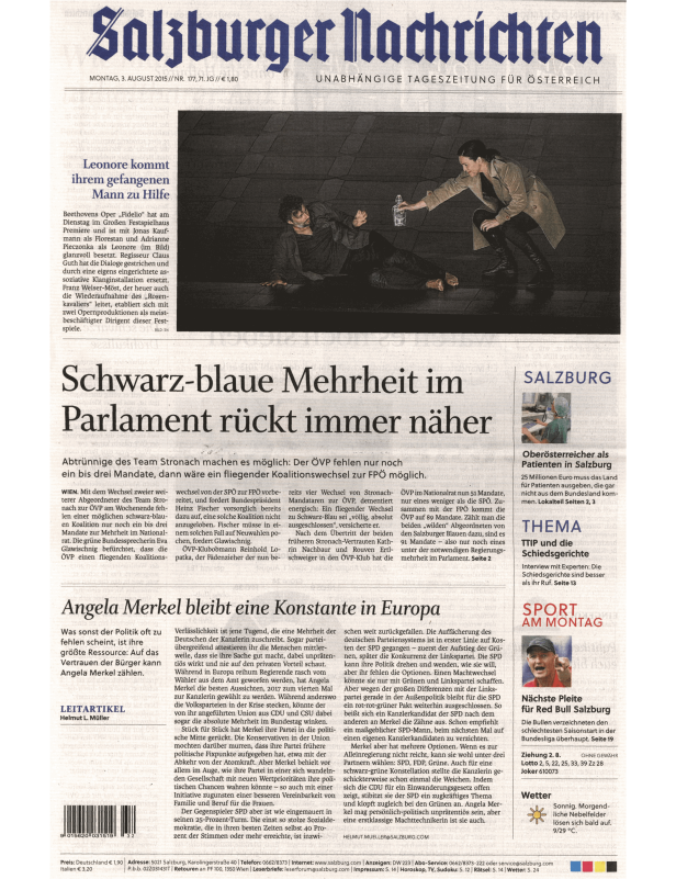 Szene aus Beethovens Oper „Fidelio“ mit Adrianne Pieczonka als Leonore.
