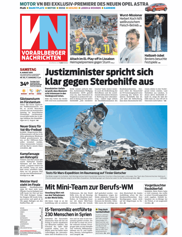 Forscher testen Raumanzüge auf einem Gletscher in Vorbereitung auf eine Mars-Expedition.