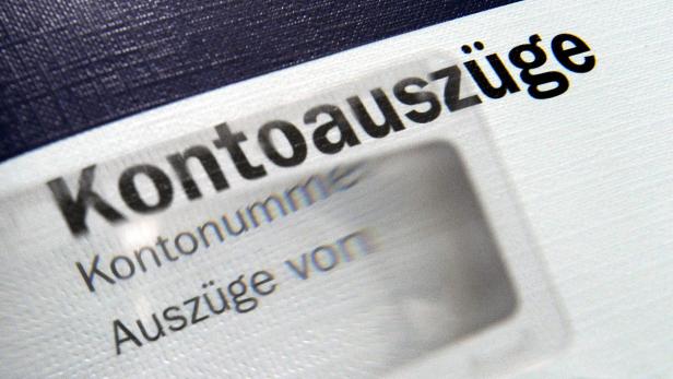 Nahaufnahme eines Kontoauszugs mit den Worten „Kontoauszüge“.