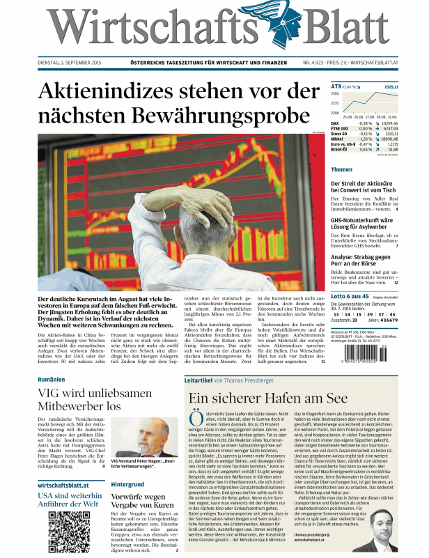 Titelseiten vom 01.09.2015